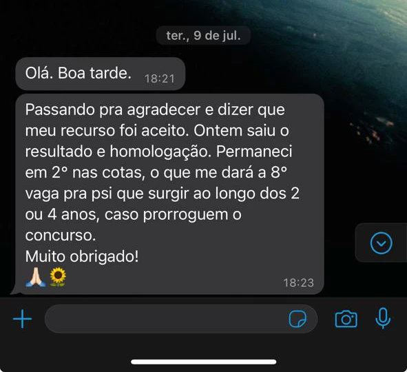 Depoimento de recurso de heteroidentificação aprovado pela banca